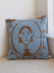 Folk Cushion (Reversible) - Blue & Brown