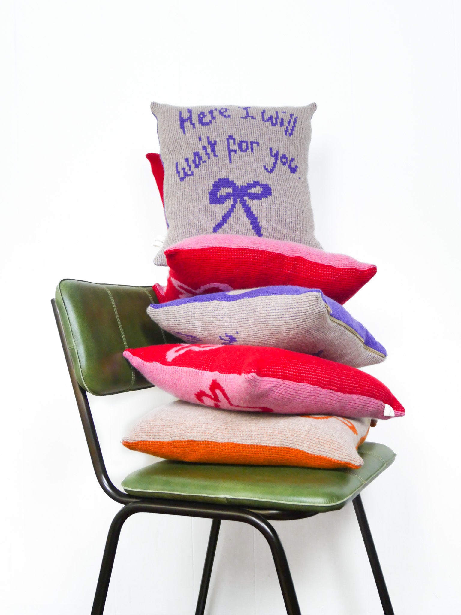 Here I Will Wait For You Cushion (Reversible)