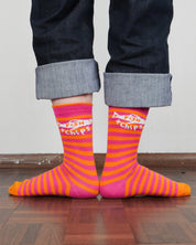 Fish & Chips Socks - Pink & Orange