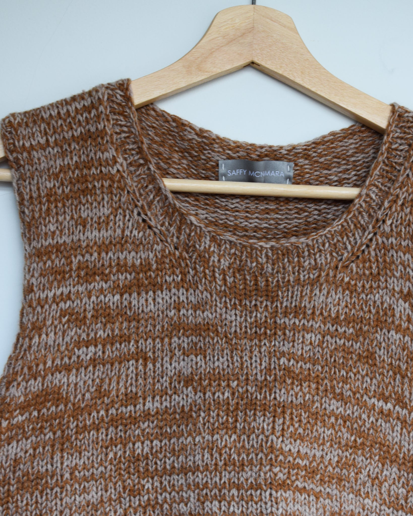 Chunky Marl Vest - Brown