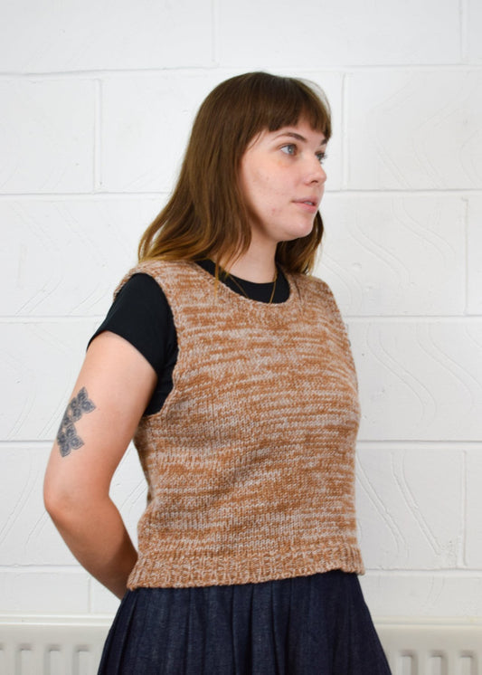 Chunky Marl Vest - Brown