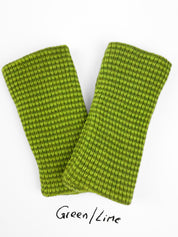 Matching Green & Lime Wrist Warmers