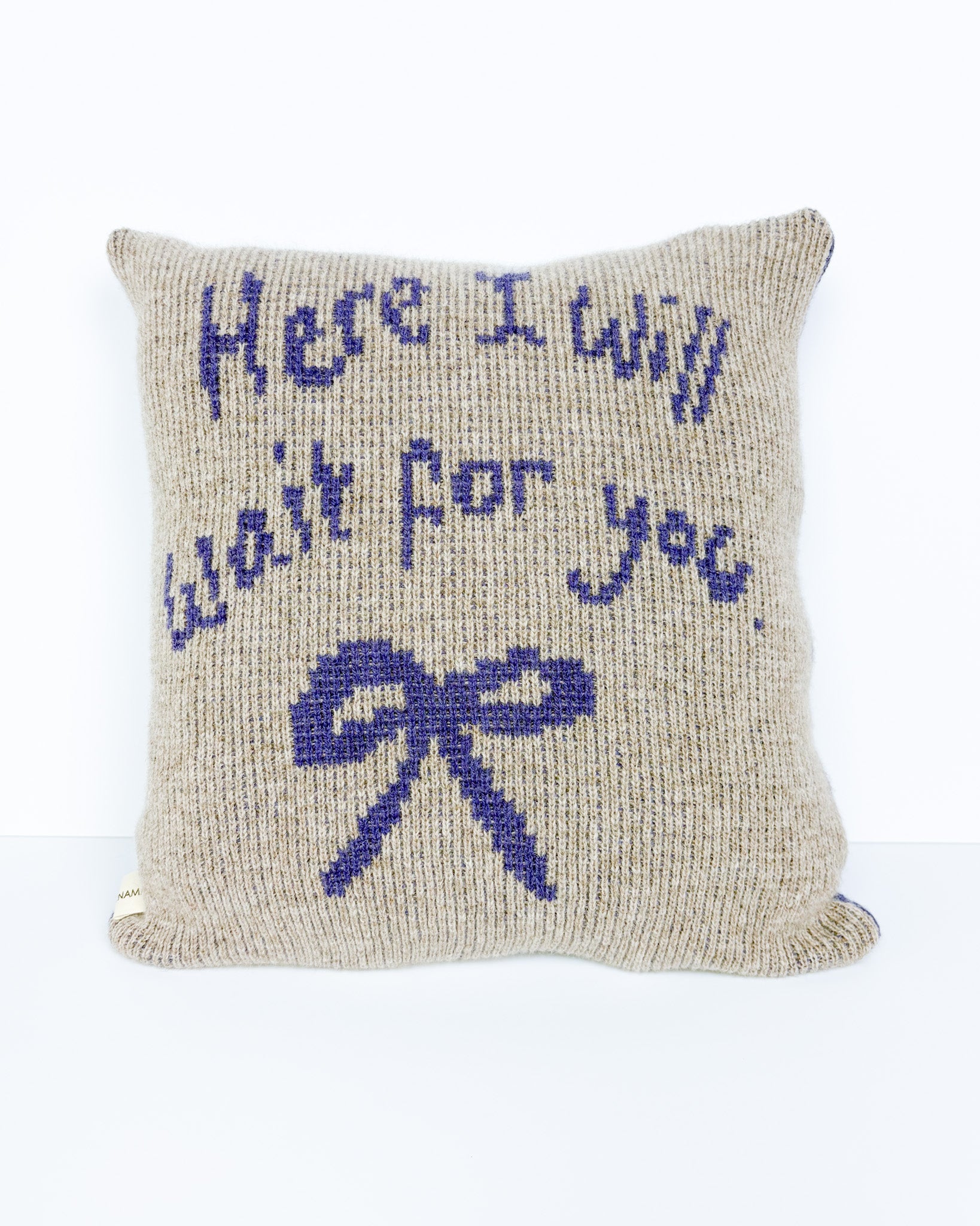 Here I Will Wait For You Cushion (Reversible)