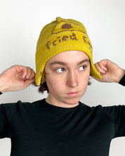 Fried Egg Ear Flap Beanie
