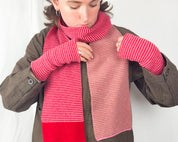 Matching Red & Pink Wrist Warmers