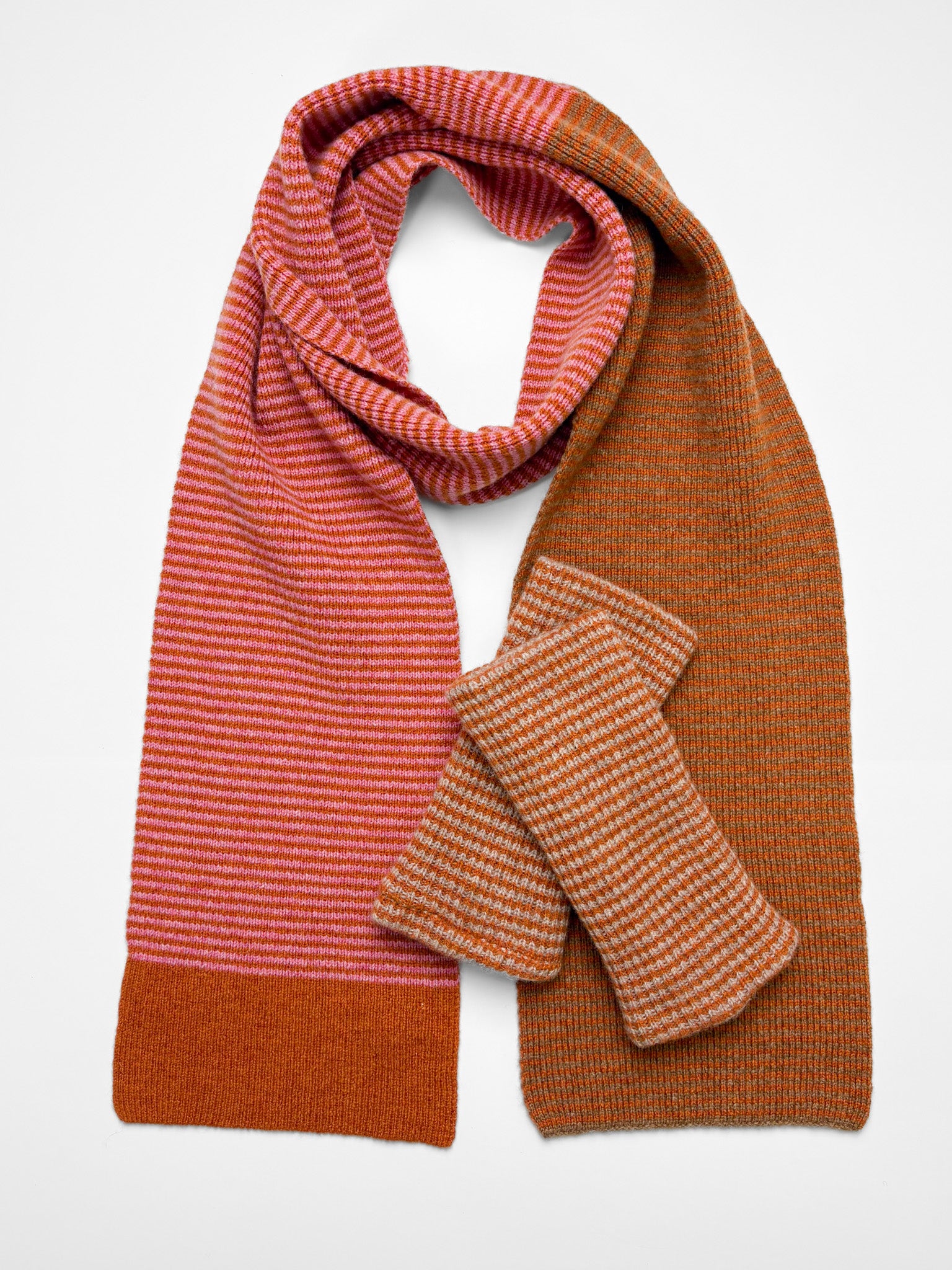 Scarf & Wrist Warmer Set - Orange