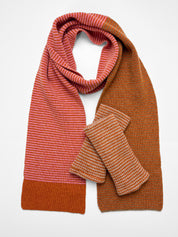 Scarf & Wrist Warmer Set - Orange