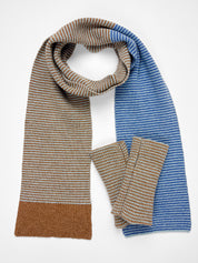 Scarf & Wrist Warmer Set - Blue