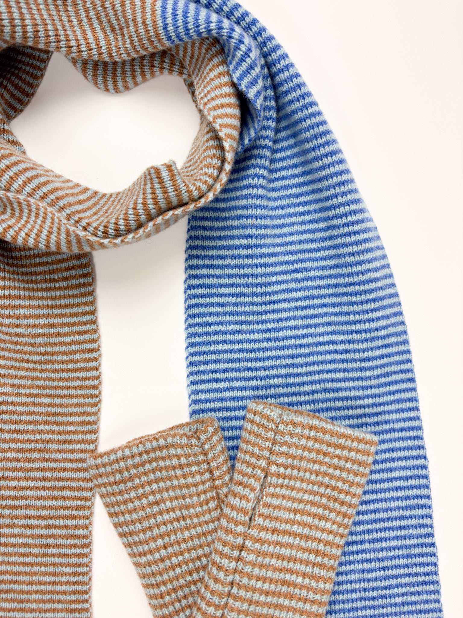 Scarf & Wrist Warmer Set - Blue