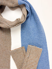 Scarf & Wrist Warmer Set - Blue