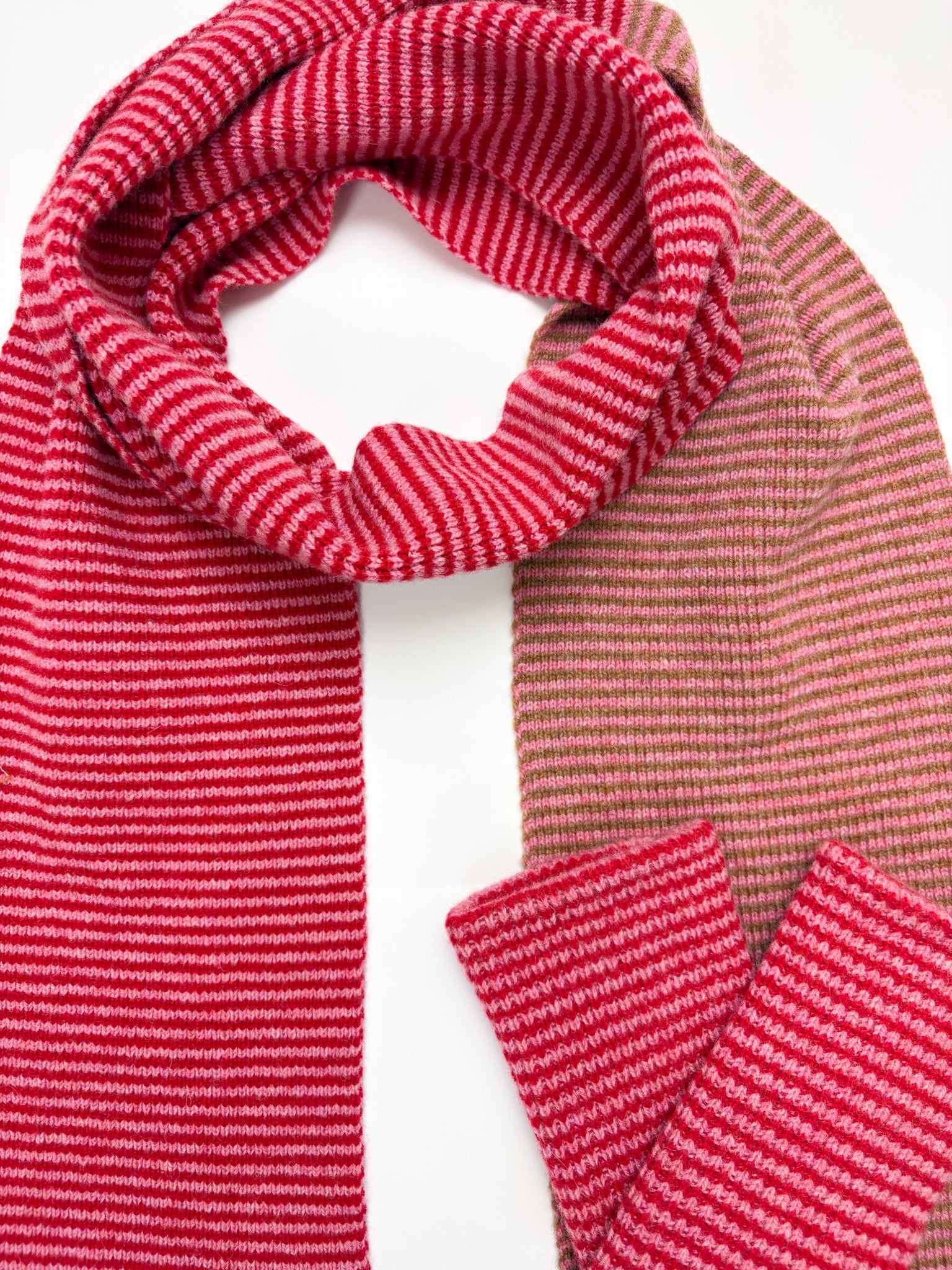 Scarf & Wrist Warmer Set - Pink