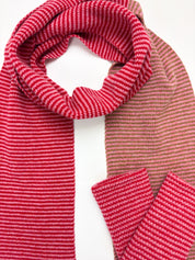 Scarf & Wrist Warmer Set - Pink