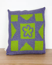 Flower Quilt (Reversible) - Green & Purple