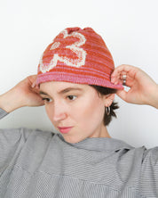 Daisy Beanie - Pink / Orange / White