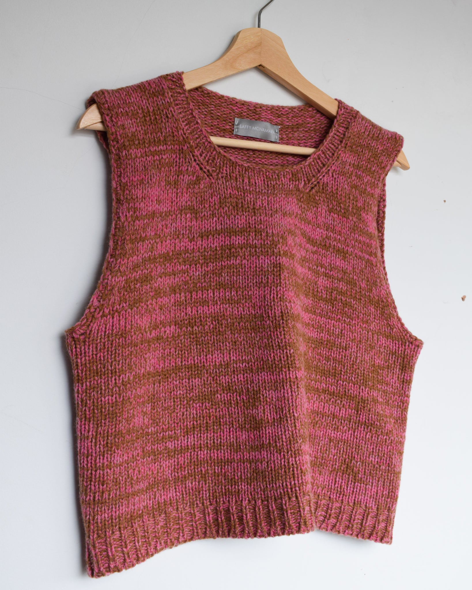 Chunky Marl Vest - Pink