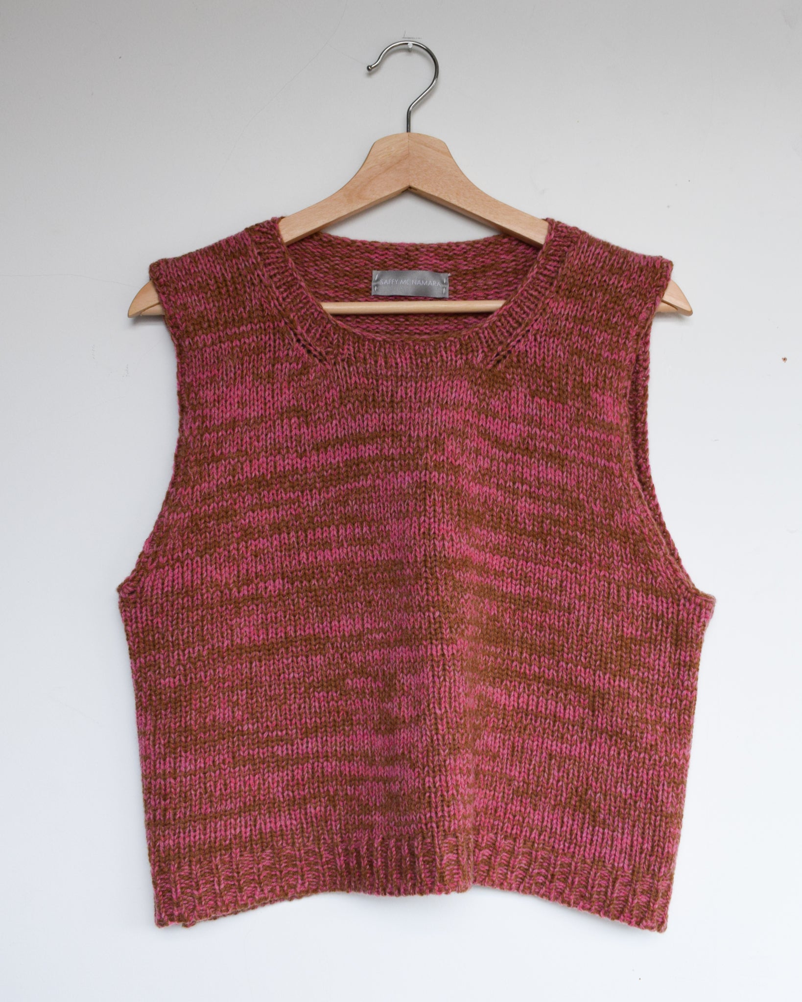 Chunky Marl Vest - Pink