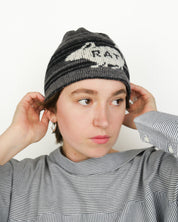 Rat Beanie - Grey + Black