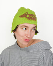 Rat Ear Flap Beanie - Green
