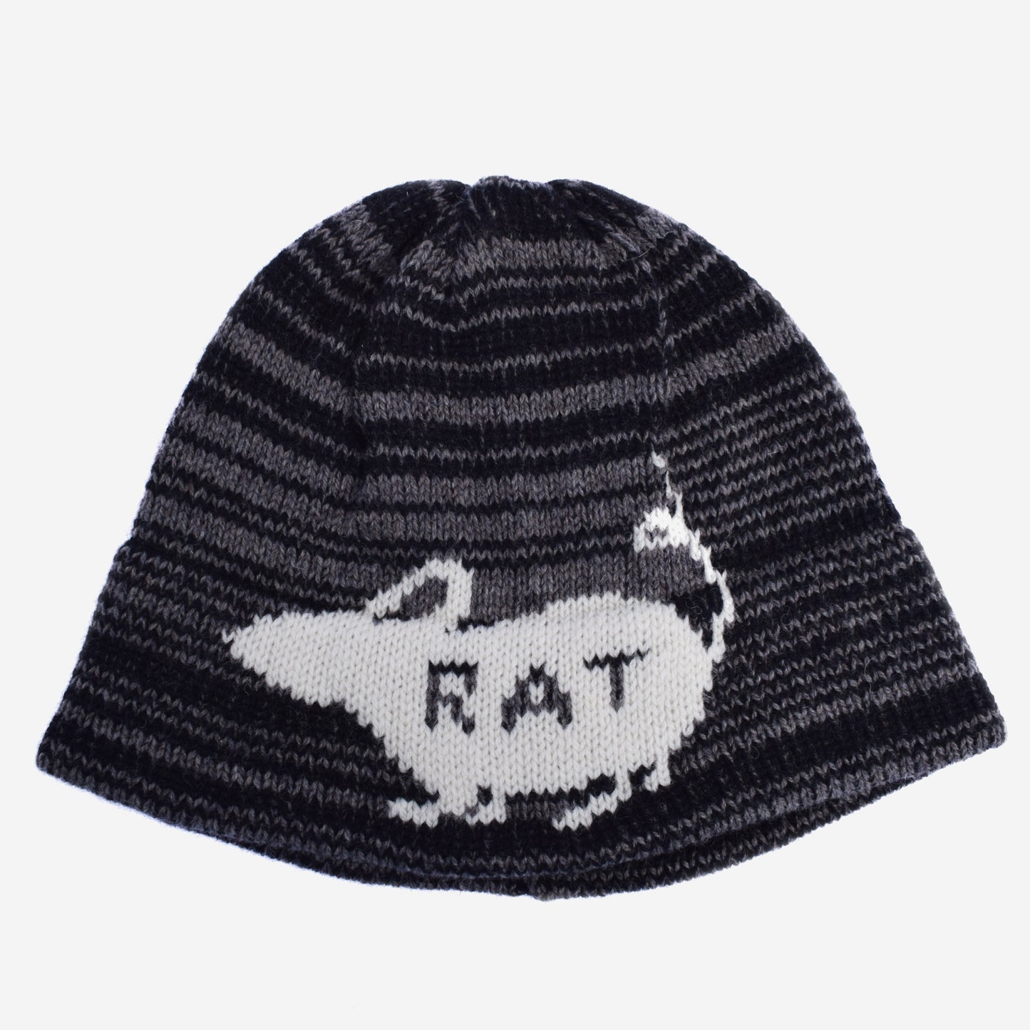 Rat Beanie - Grey + Black