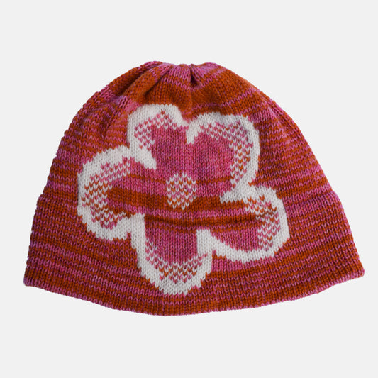 Daisy Beanie - Pink / Orange / White