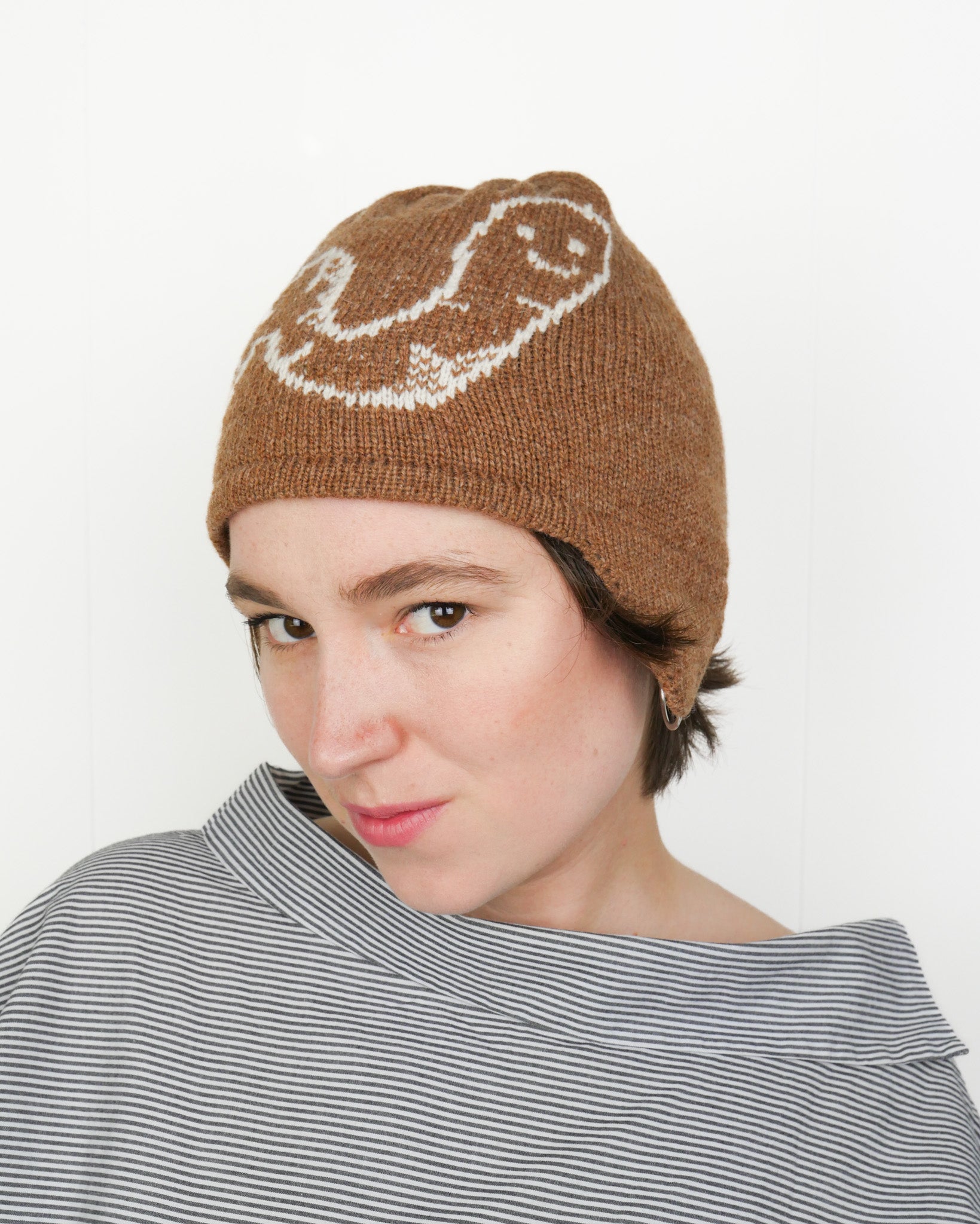 Worm Ear Flap Beanie - Solid