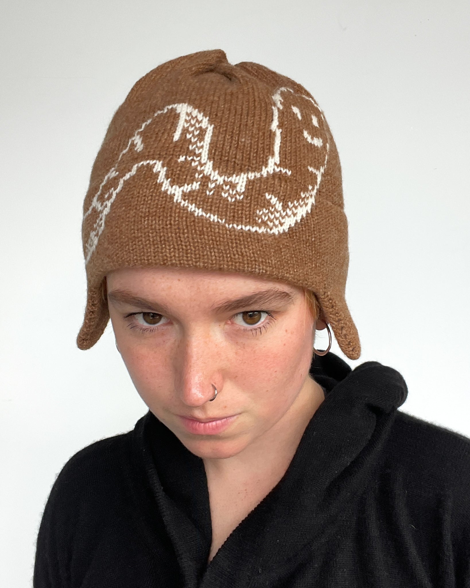 Worm Ear Flap Beanie - Solid